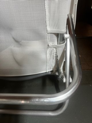 Hamaca silla baja blanca
