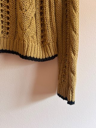 Jersey punto calado marrón mujer Talla M