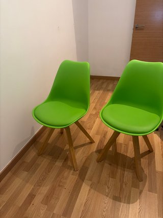 Juego de 2 Sillas Verdes