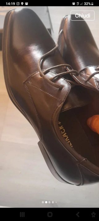 Scarpe Inglesi Pelle Liscio Lacci N42