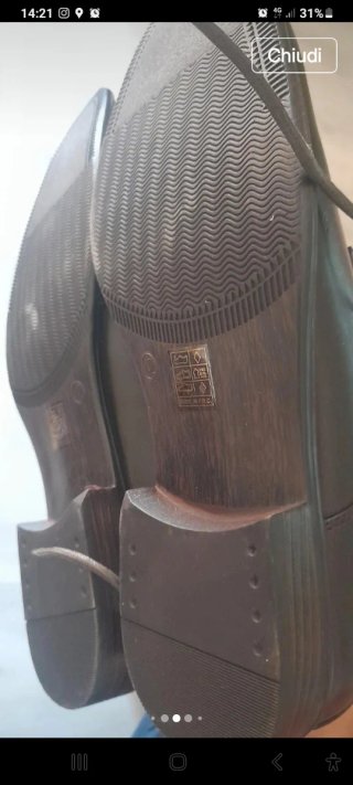Scarpe Inglesi Pelle Liscio Lacci N42