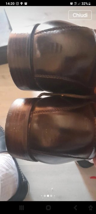 Scarpe Inglesi Pelle Liscio Lacci N42