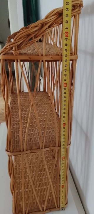 Estantería/repisa  de mimbre y madera Vintage