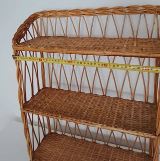 Estantería/repisa  de mimbre y madera Vintage