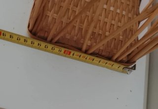 Estantería/repisa  de mimbre y madera Vintage
