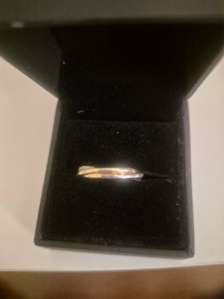 Anillo tricolor circonitas plata de ley