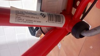 Bici infantil Ricko Zoom roja de 14"