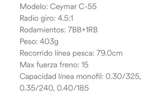 Carrete Okuma Caymus C-55.