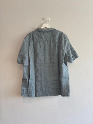 Camisa H&M Verde Menta Manga Corta Talla L
