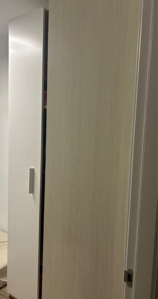 Armario Esquinero Madera Beige/Blanco