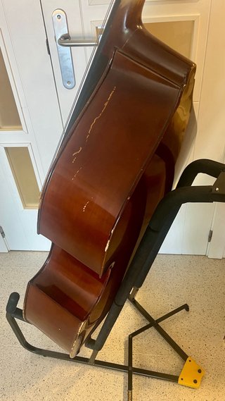 Contrabajo E.Kreutzer 1/4 con arco, funda y soport