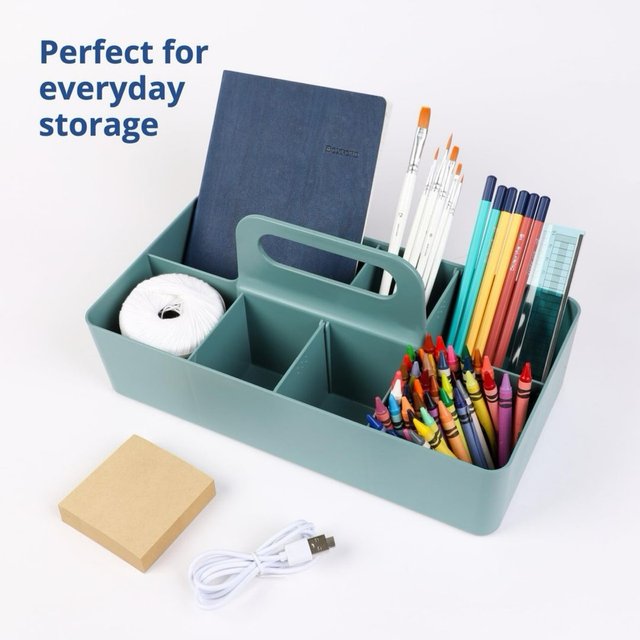 Blue Ginkgo Caddy Organizador Teal