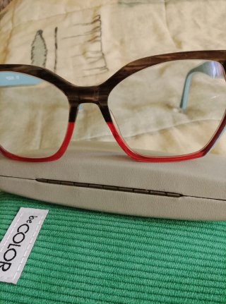 Gafas de vista modernas+collar sin estrenar