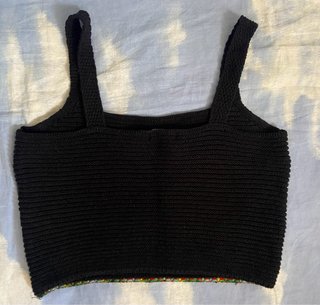 Top corto Bershka negro talla M