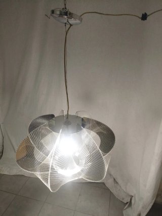 Lampadario sospensione anni '60 metallo