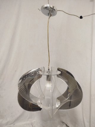 Lampadario sospensione anni '60 metallo
