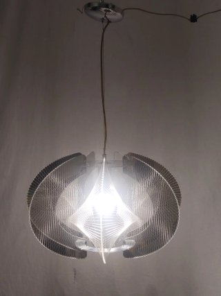 Lampadario sospensione anni '60 metallo