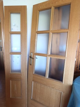 Puerta de madera de roble