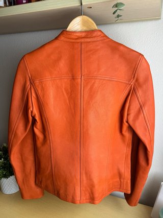 Chaqueta Piel Massimo Dutti Naranja XS