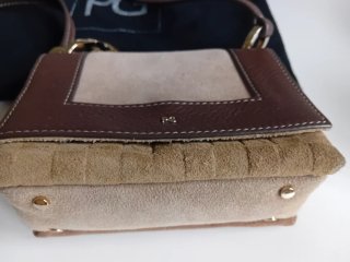 Bolso Purificación García Piel y Ante