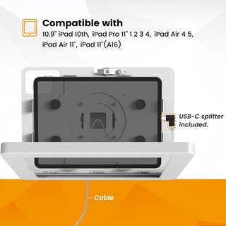 Soporte Pared Beelta iPad 10,9”/Pro 11” Antirrobo