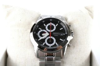 Seiko SND371 Cronógrafo Negro/Plata