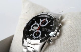 Seiko SND371 Cronógrafo Negro/Plata