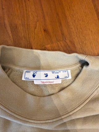 Felpa Off-White Beige Taglia L
