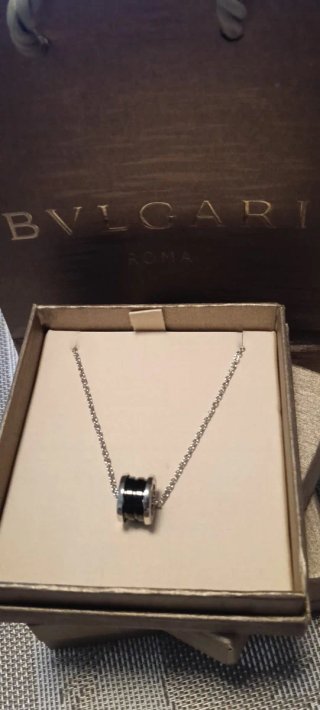 Collar Bulgari B.zero1 Negro y Plata