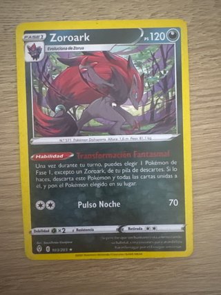 Carta Pokémon Zoroark Fase 1 PS 120