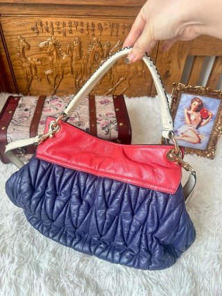 Borsa Miu Miu Pelle Blu/Rosso Vintage