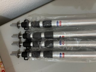 4 pali telescopici in alluminio per tende