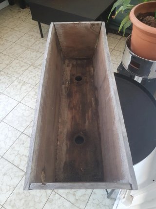 Jardinera Rectangular Madera y Terracota