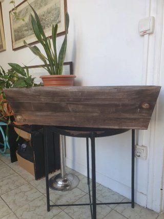 Jardinera Rectangular Madera y Terracota