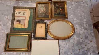Cornici vintage oro e verdi