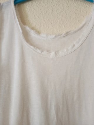 Blusa de algodón blanca sin mangas