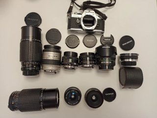 Lote Pentax MX + 9 objetivos