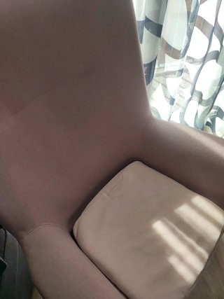 Butaca Ikea Beige/Rosa Tela y Madera