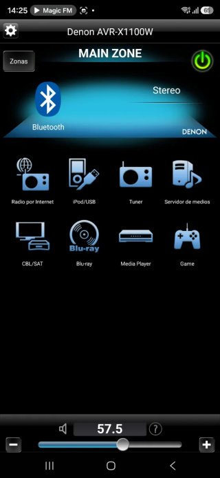 Amplificador Denon AVR-X1100W Negro