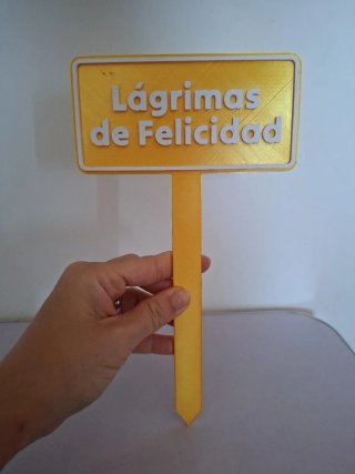 Letrero Lágrimas de Felicidad Boda