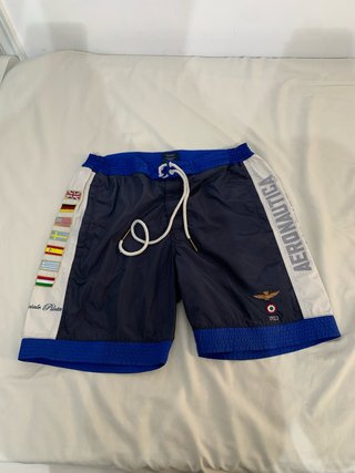 Pantalón Boxeo Aeronautica Azul y Blanco