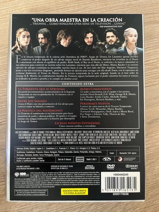 Juego de Tronos T3 DVD Nuevo