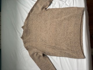 Jersey de punto beige jaspeado