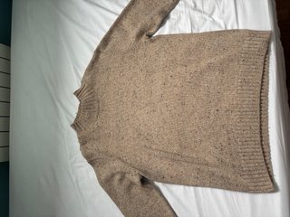 Jersey de punto beige jaspeado