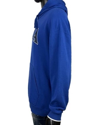 Puma Felpa Uomo XL Cotone Blu Cappuccio Maxi Logo