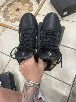 Giuseppe Zanotti Sneakers Nere Coccodrillo