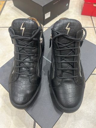 Giuseppe Zanotti Sneakers Nere Coccodrillo