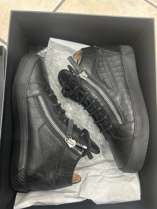 Giuseppe Zanotti Sneakers Nere Coccodrillo