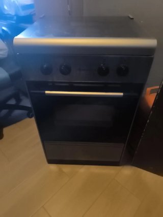 Forno a gas butano con 3 bruciatori e coperchio in vetro