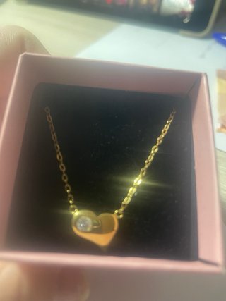 Collana Cuore Oro 750 con Zirconi